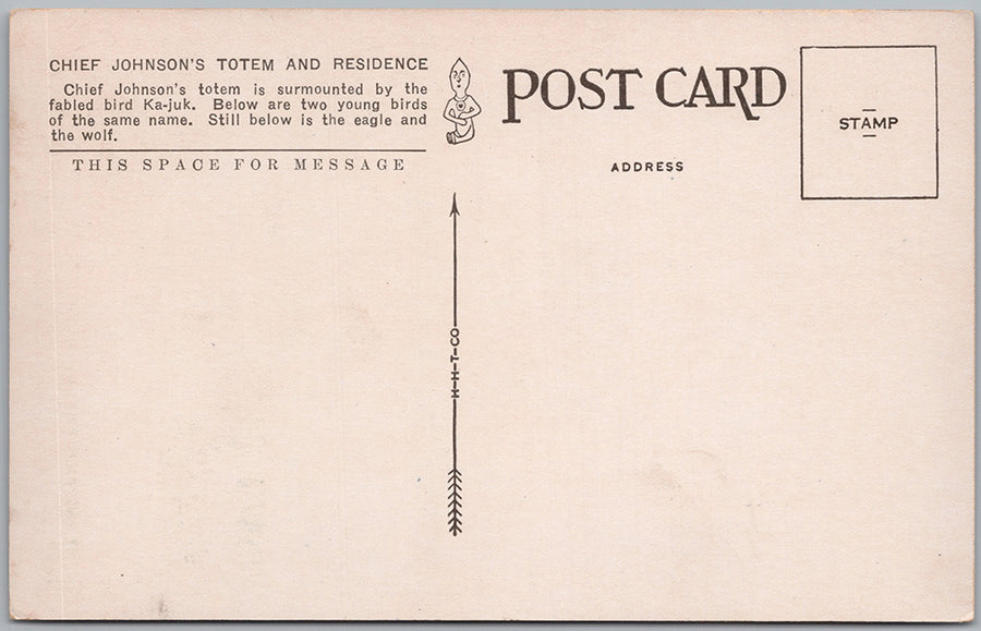 Chief Johnson's Totem Ketchikan Alaska Vintage Postcard – Dee's Postcards