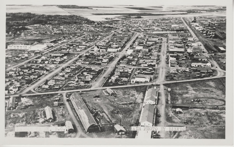 Dawson Creek BC Aerial View Air Photo By Bilvic Postcard