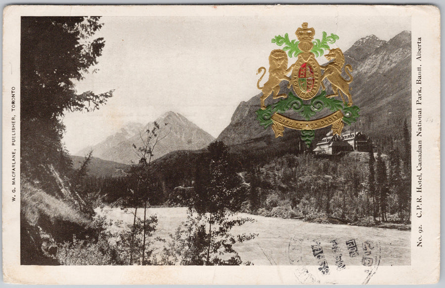 Banff Alberta CPR Hotel Banff National Park AB Canada #92 MacFarlane c1904 Postcard 