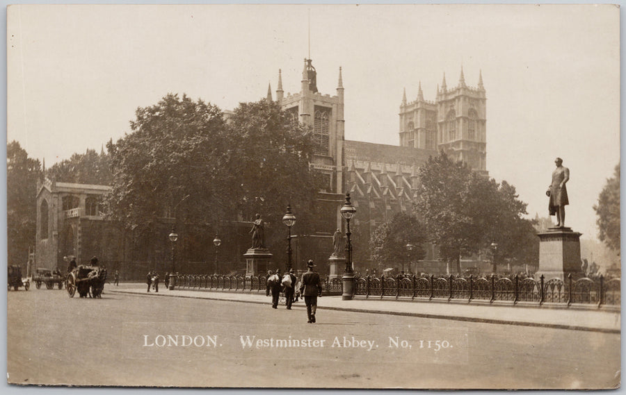 London Westminster Abbey No. 1150 Lewis Colonial Series RPPC Postcard 