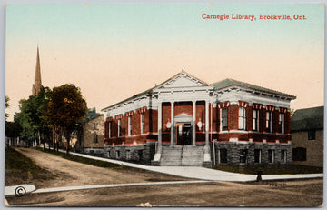 Brockville Ontario Carnegie Library  Postcard 