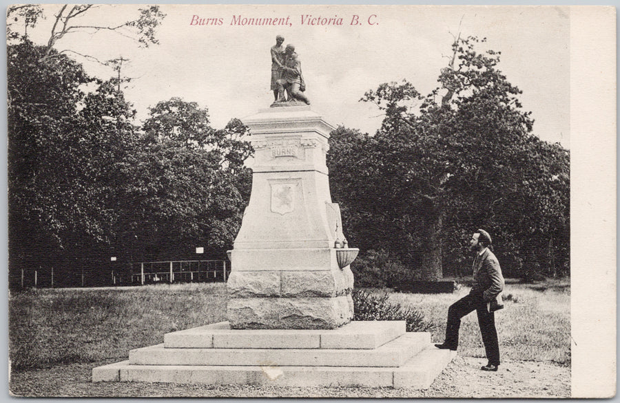 Burns Monument Victoria BC Postcard