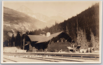 Byron Harmon #229 Glacier Station BC Railway Depot British Columbia RPPC Postcard 