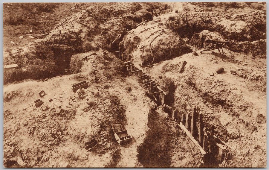 Canadian Trenches Sanctuary Wood Hill 62 Ypres Belgium Canada Military Postcard 