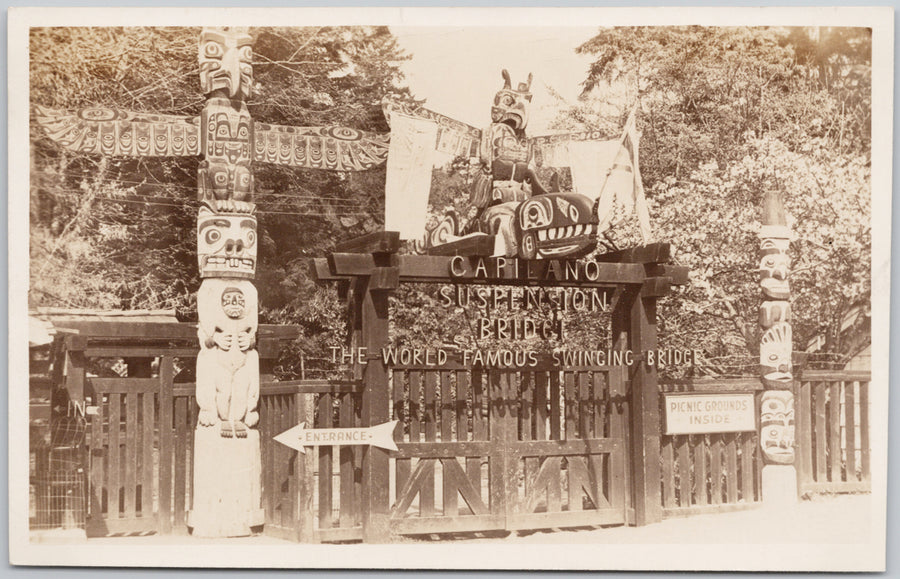 Capilano Suspension Bridge Vancouver area Postcard 