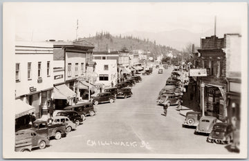 Chilliwack British Columbia Street Scene Fraser Valley Postcard 