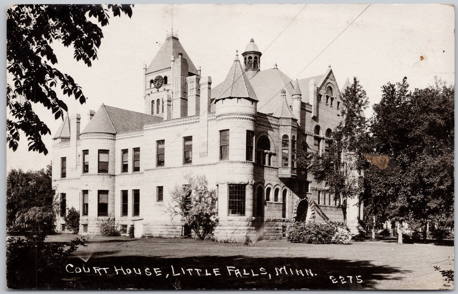 Court House Little Falls Minnesota RPPC Postcard 