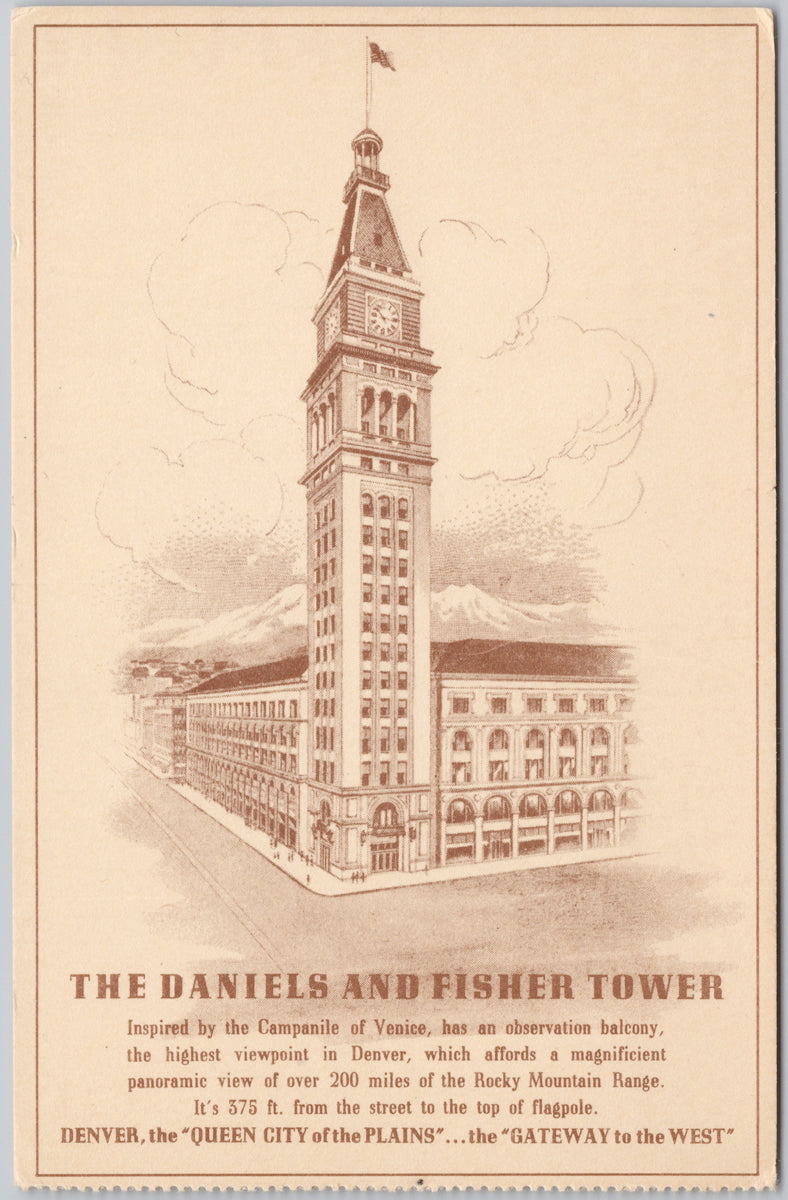 Daniels & Fisher Tower Denver CO Postcard 