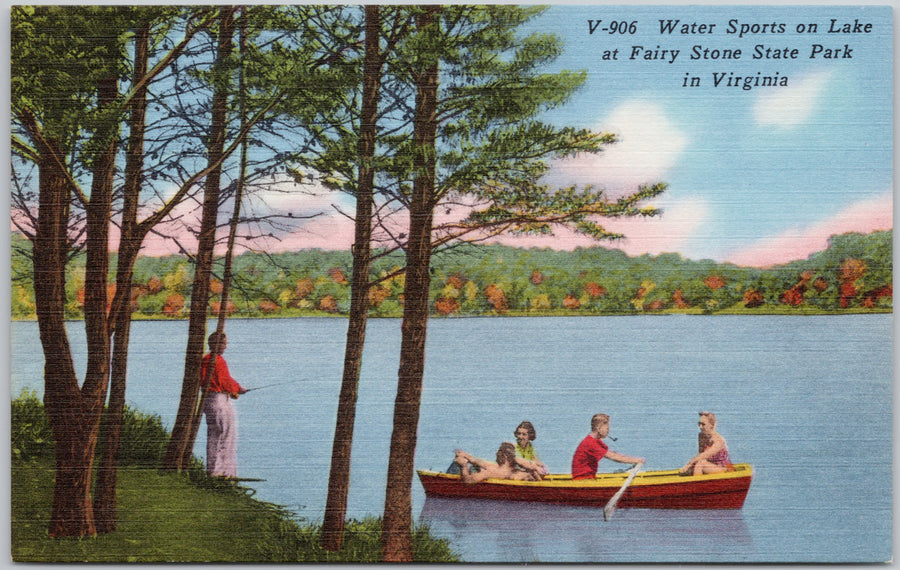 Fairy Stone State Park Lake VA Postcard 