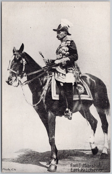 Field Marshal Earl Kitchener British Military Horse CW Faulkner Postcard