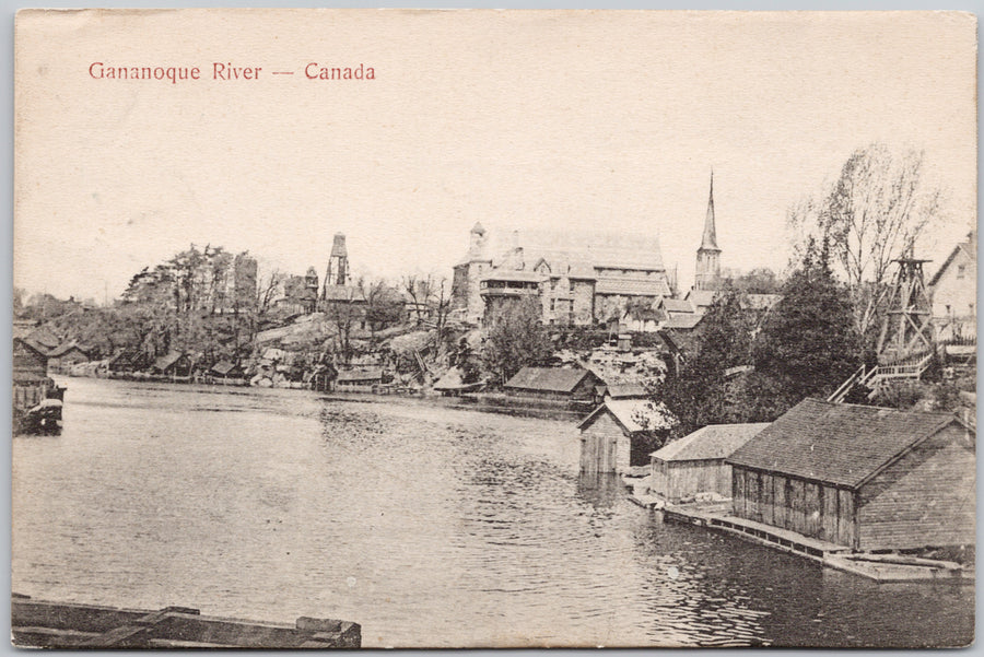 Gananoque River Canada Ontario ON RH McClung Postcard