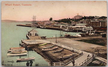 Hobart Australia Wharf Boats Postcard