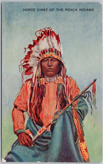 Horse Chief of Ponca Indians Indigenous People Postcard
