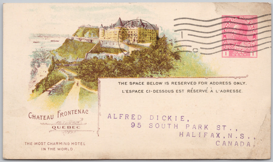 Hotel Chateau Frontenac Quebec Postcard