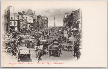 Jacques Cartier Square Market Day Montreal QC Quebec #405 Imperial Series Postcard 