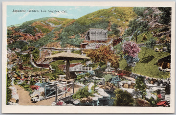 Japanese Garden Los Angeles California  Postcard