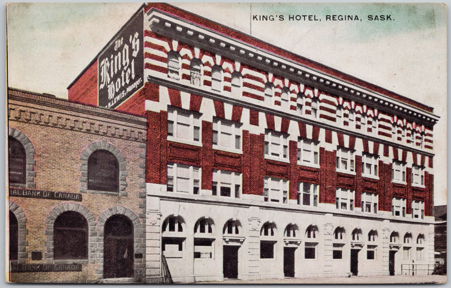 King's Hotel Regina SK Postcard