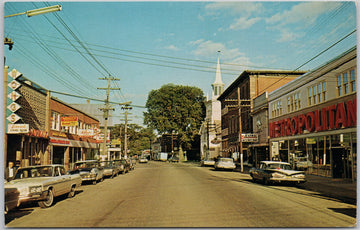 Main Street Antigonish Nova Scotia NS Metropolitan Wongs Restaurant Postcard 