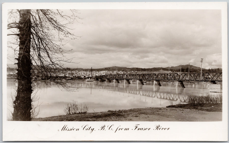 Mission City BC Fraser River Bridge  Postcard