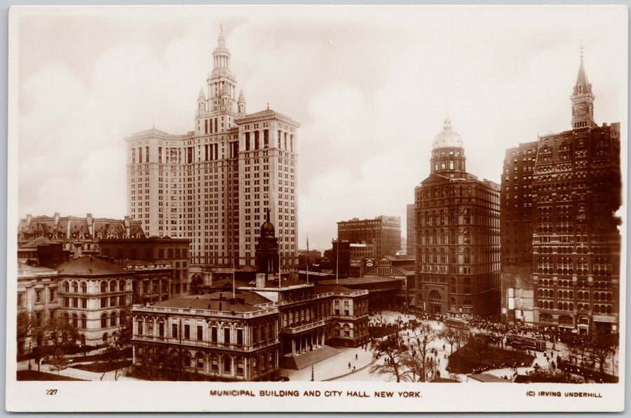 Municipal Building and City Hall New York City NYC Postcard