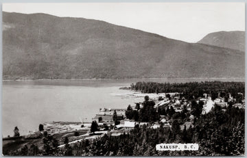Nakusp BC Upper Arrow Lake Kootenay Region British Columbia Canada RPPC Postcard 