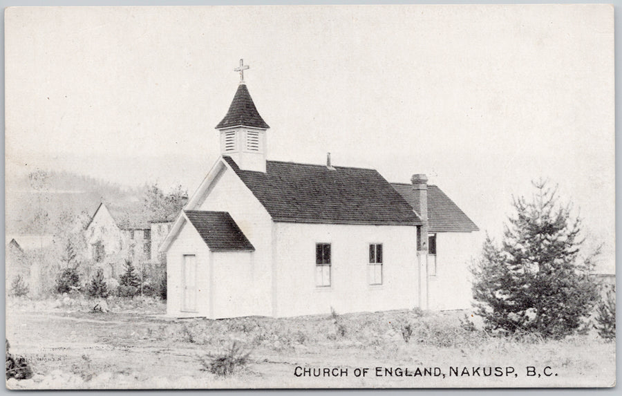 Nakusp BC Church of England British Columbia Canada Postcard