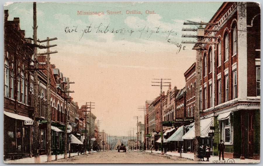 Orillia Ontario Mississaga Street  Postcard 