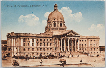 House of Parliament Edmonton Alberta AB Alta The Ledge Canada H. Enida Olive Postcard 