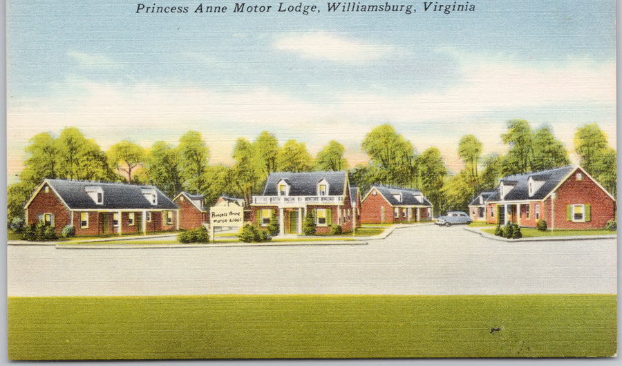 Princess Anne Motor Lodge Williamsburg VA Postcard 