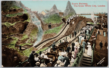 Scenic Railway The Great White City London Postcard 