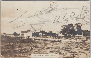 Shelburne County Nova Scotia Sandy Point Waterfront RP 1910s Postcard 