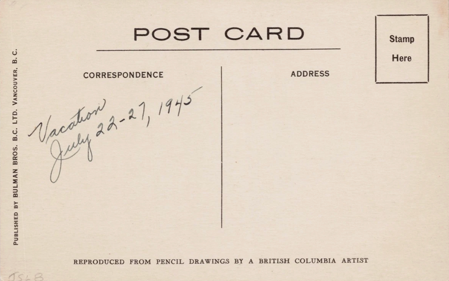 Glenshiel Hotel Victoria BC Postcard