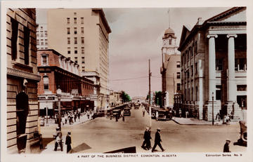 Edmonton Alberta Part of Business District  Postcard 