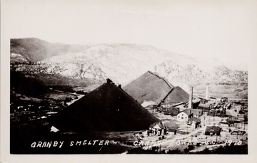 Granby Smelter Grand Forks BC British Columbia Mining Rumsey RPPC Postcard 