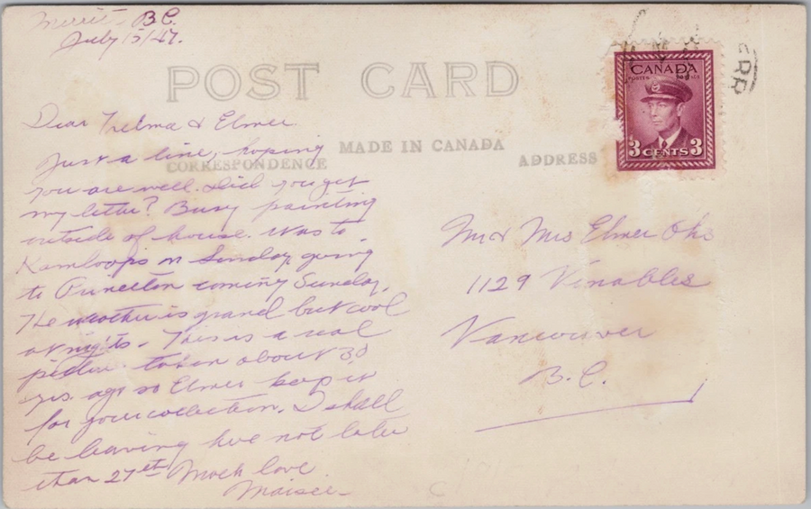 40 Drinks 40 Winks Merritt BC Drunk Man Cowboy Horse H Priest RPPC Postcard 