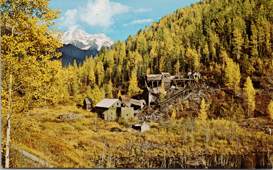 Zincton BC Slocan Valley Lucky Jim Ghost Town Postcard 