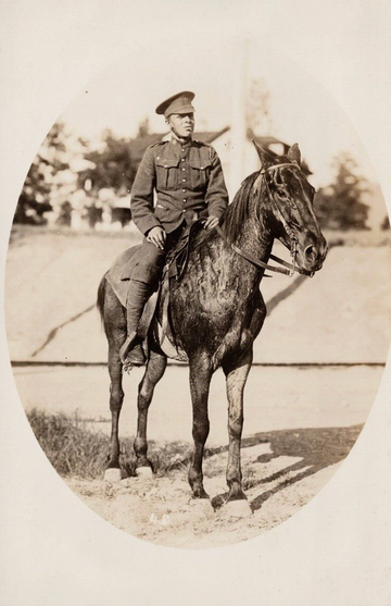 Canadian Soldier on Horse Canada Harold Smith Military Photographer Postcard 