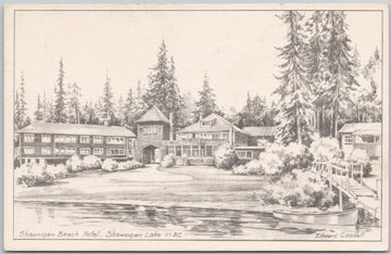 Shawnigan Beach Hotel Shawnigan Lake BC Edward Goodall Postcard