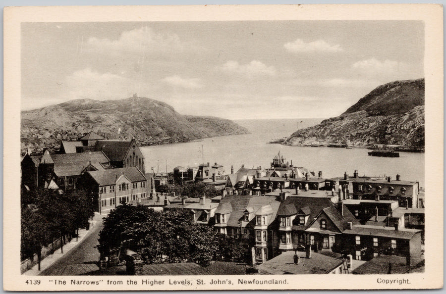 St John's Newfoundland The Narrows NL NFLD Canada Unused Ayre Sons Postcard