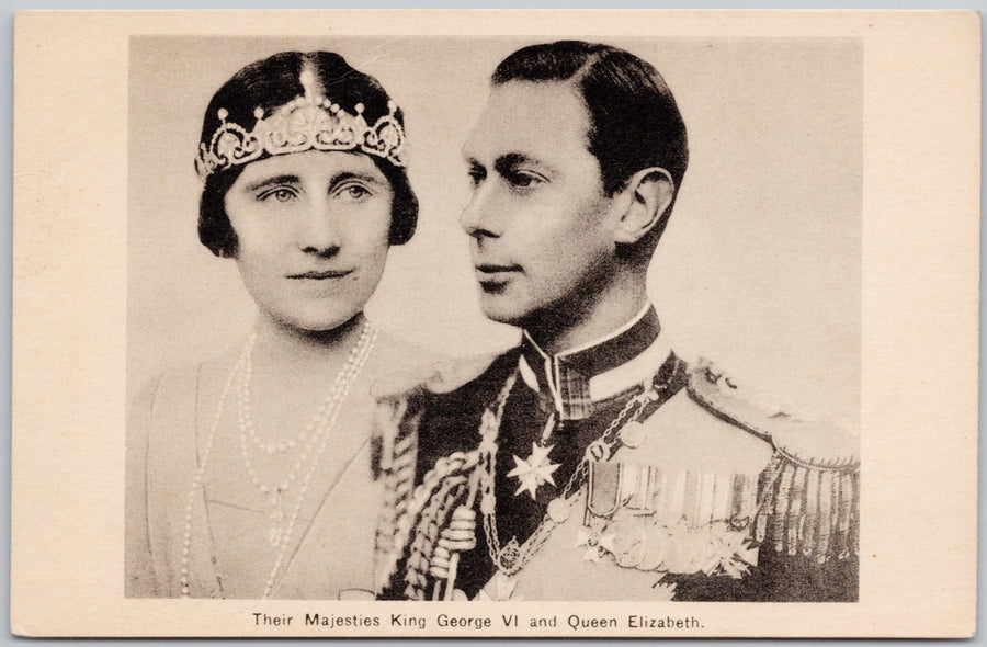 Their Majesties King George VI and Queen Elizabeth Unused Postcard 