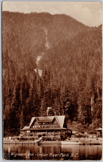 Wigwam Inn Indian River Park BC  Postcard 