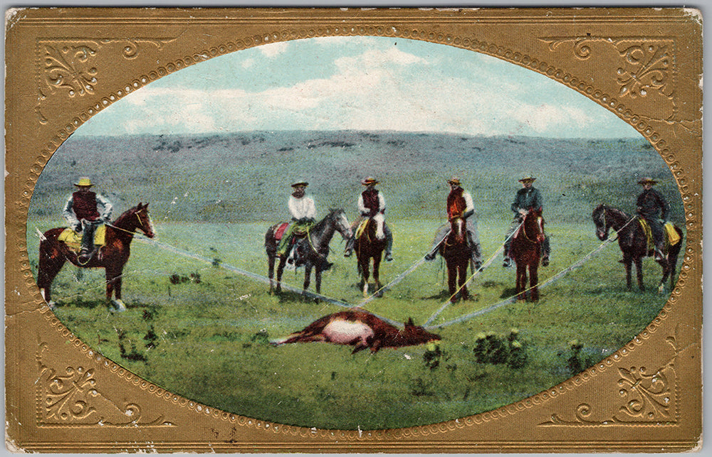 Carte Postale Ancienne Nitro West Virginia – Rodeo? Hommes Chevaux (RPPC, 1900s-20s)
