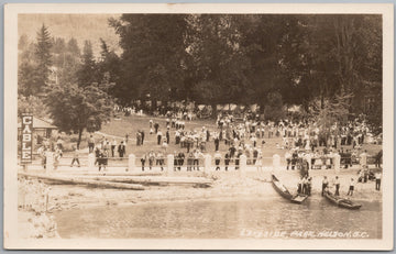 Nelson BC Lakeside Park British Columbia Canada RPPC Postcard