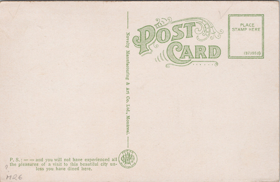 Victoria BC New England Cafe British Columbia Unused Postcard SP12