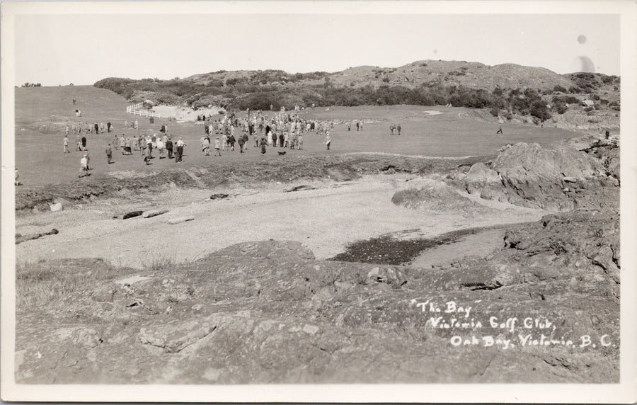 'The Bay' Victoria Golf Club Oak Bay BC Vancouver Island Real Photo Postcard 