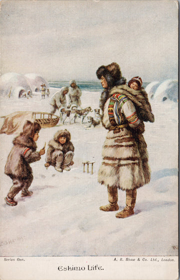 Inuit People Eskimo Life Woman Children Igloo