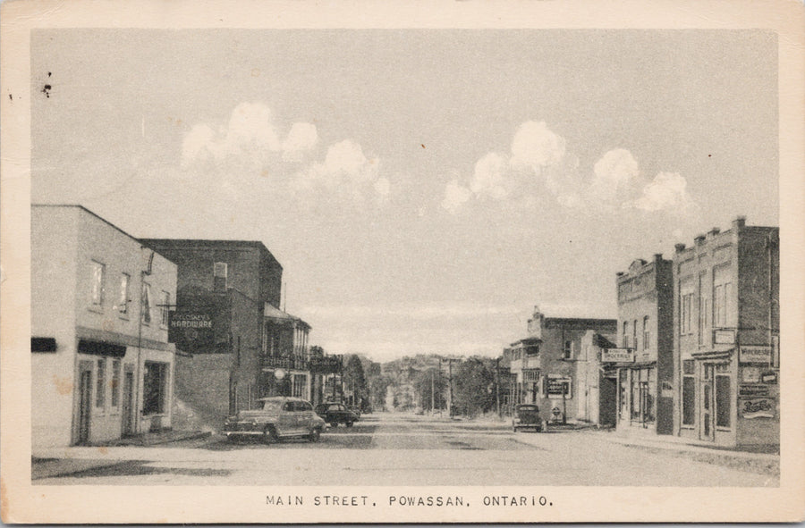 Main Street Powassan Ontario Postcard