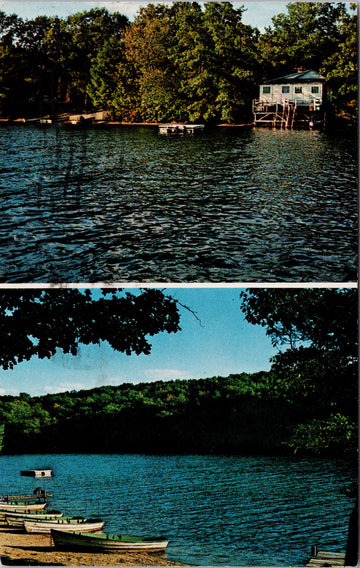 Voluntown CT Beach Pond Camp Ainola Postcard 