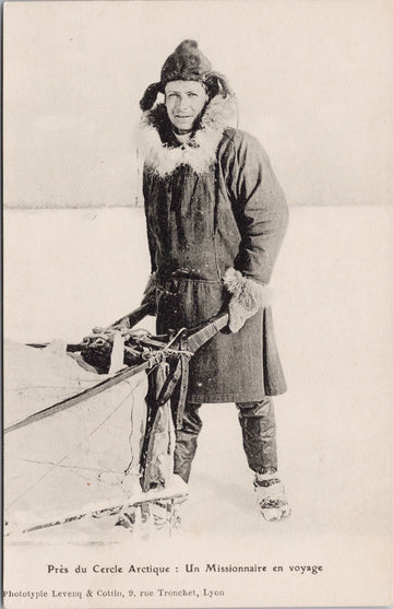 Alaska Missionaire in Arctic Circle Missionnaires en Voyage AK Unused Levenq Cottin Postcard S1