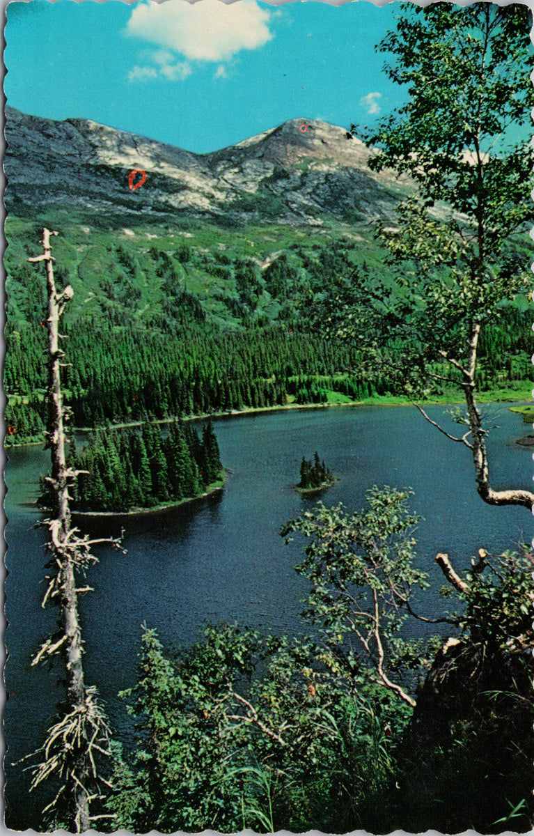 Azouzetta Lake Pine Pass BC Murray Range British Columbia Unused Vintage Postcard S1